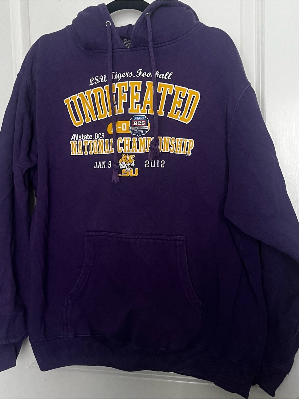 Tigers Purple Undefeated National Championship Hoodie